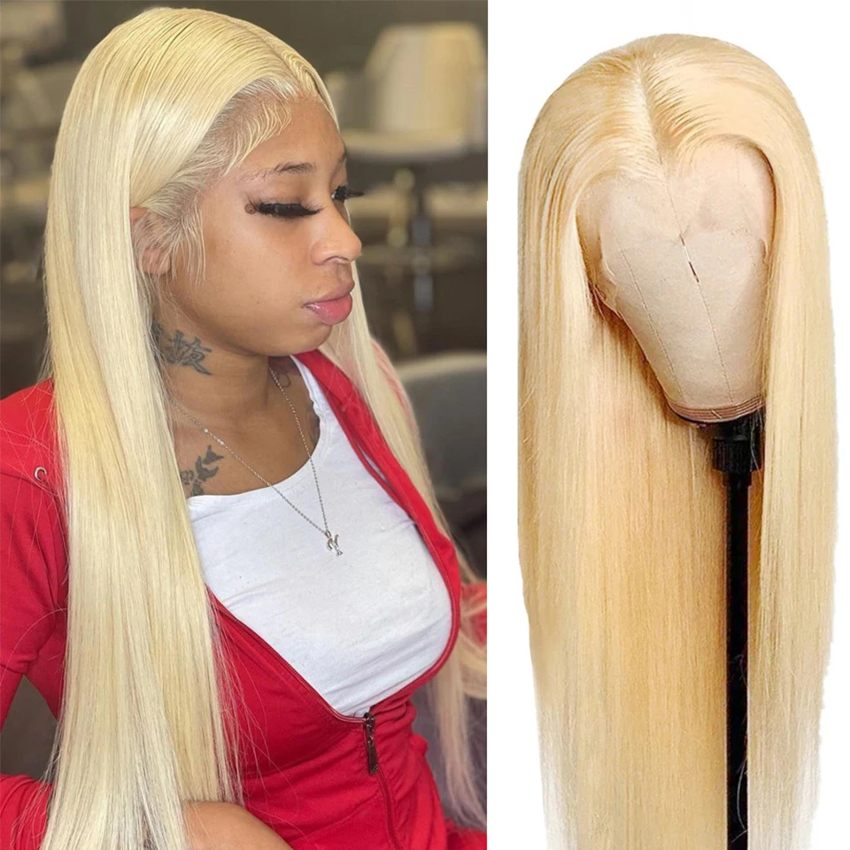 

613, парик на сетке спереди, прямые, 13X6 T, парики на сетке спереди из человеческих волос для женщин