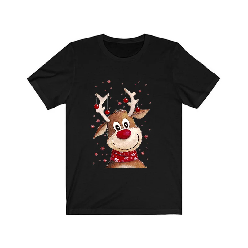 Футболка с принтом в виде оленя на Рождество для детей и малышей | Женская одежда