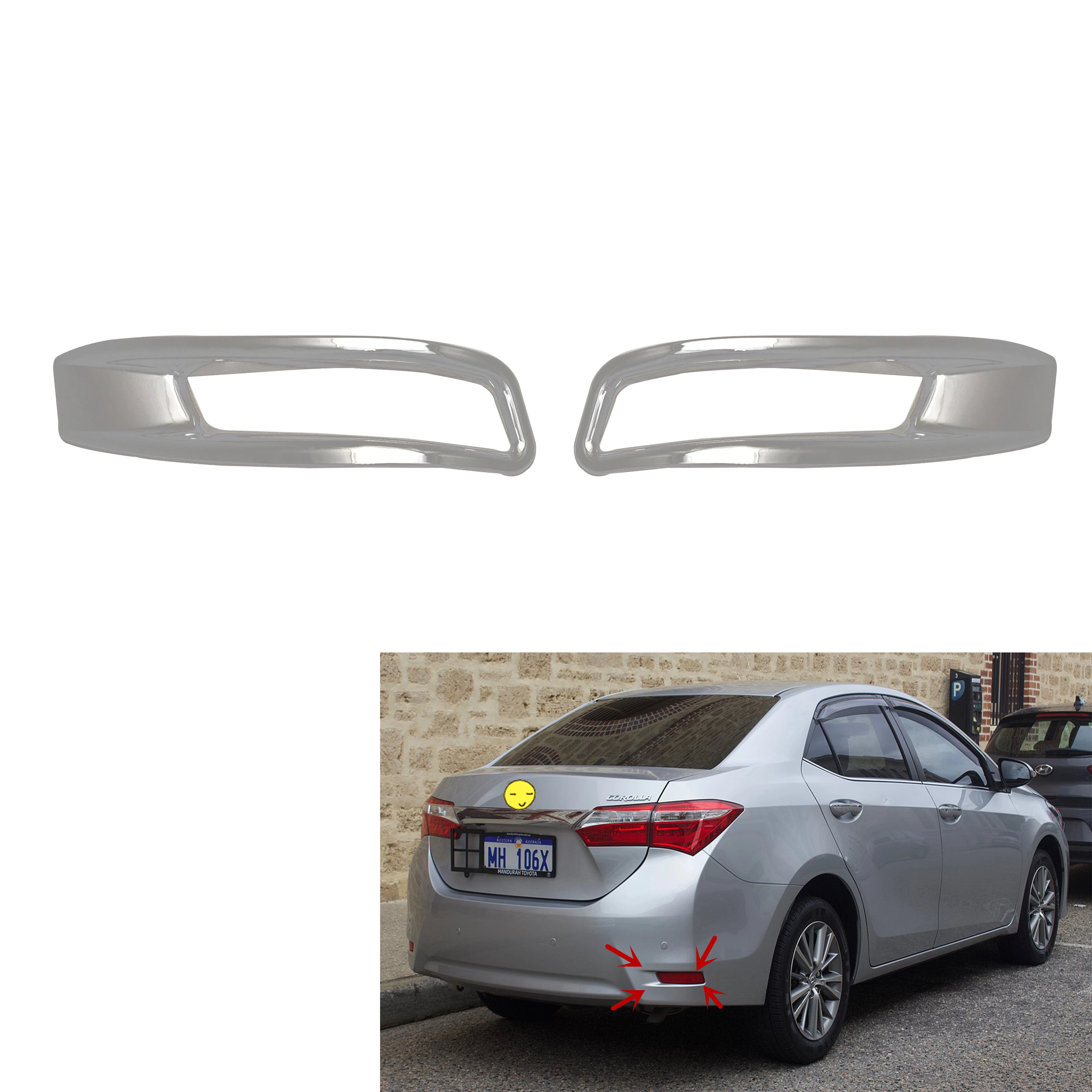 2 шт. 2014 2017 для Toyota Corolla Altis автомобильный корпус фоторамка Стик ABS хромированная