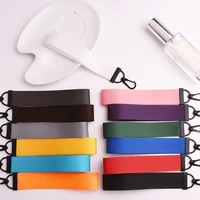 colorful ribbon phone straps diy rope keychain for women bag car keyring charms short long neck strap lanyard for keys