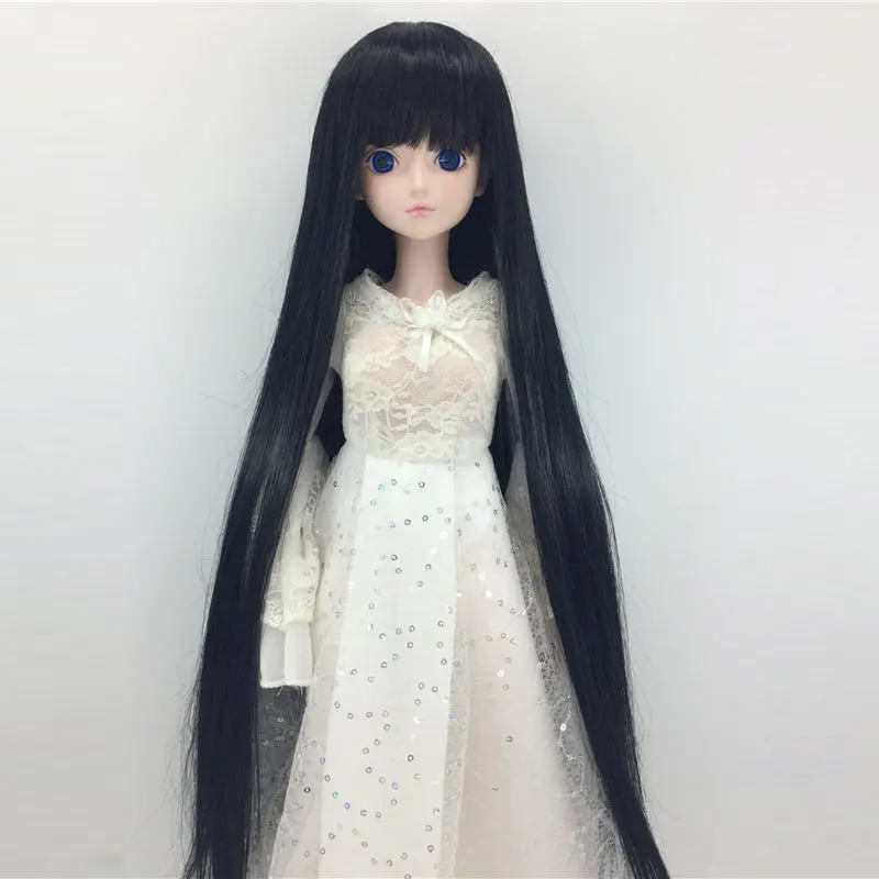 1/3 1/4 1/6 1/8 Bjd SD парик длинные черные волосы высокая температура провод BJD для куклы