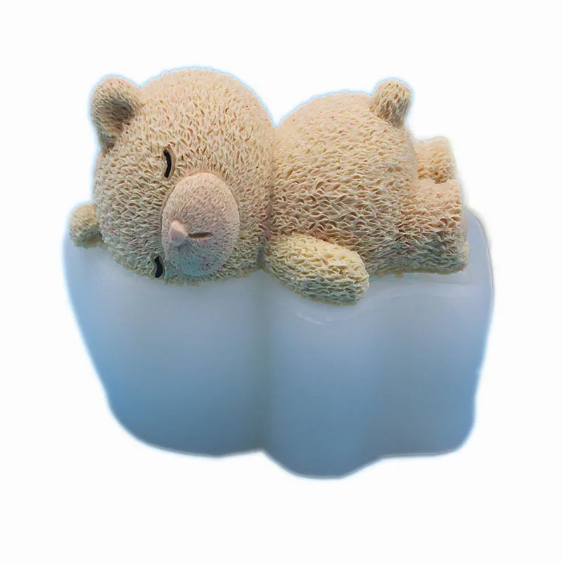 

Sleepy Sweet Bear Silicone Jelly Cake Decorating Tools DIY Soap Resin Mold