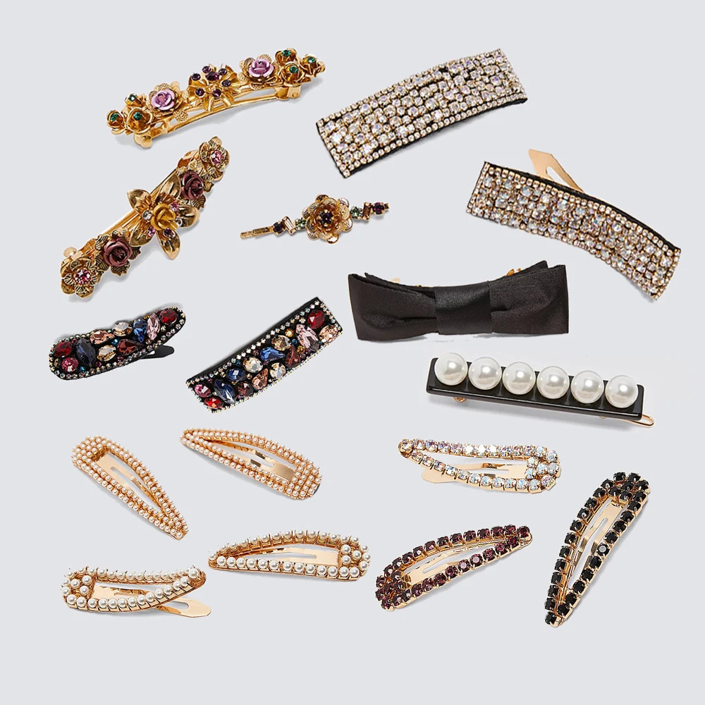 2019 ZA Women's Hairclip Set Imitation Pearl Rhinestone Inlaid with Shiny Bohemian Design Hair Clip Gift Clothing Accessories |