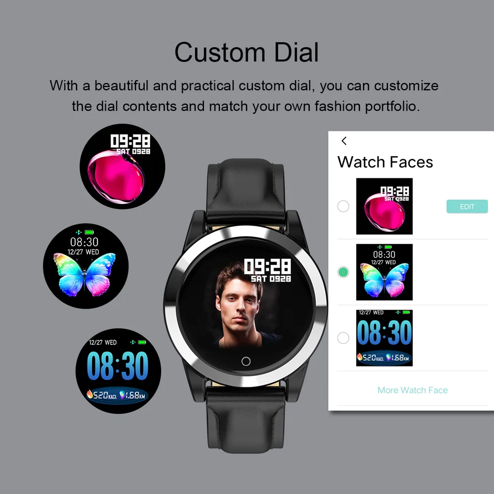 696 R19 ЭКГ монитор сердечного ритма Мониторинг Артериального Давления Смарт-часы