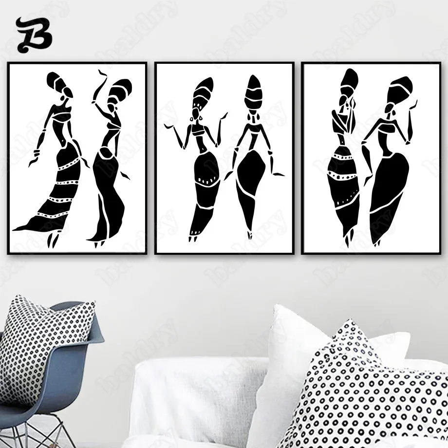 

Canvas Painting for Living Room Abstract Black and White Dancer Women Nordic Posters and Prints Wall Art Bedroom Home Wall Decor