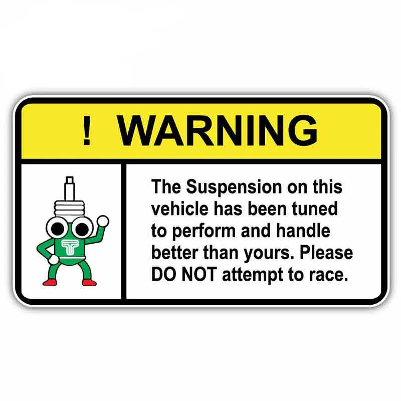 

13cm x 7.3cm For Warning Sign Personality Creative Car Stickers Body For Car Decal Vinyl Car Graffiti Decoration