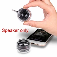 portable mobile phone loudspeaker aux audio jack mini wireless round shape powerful crystal speaker