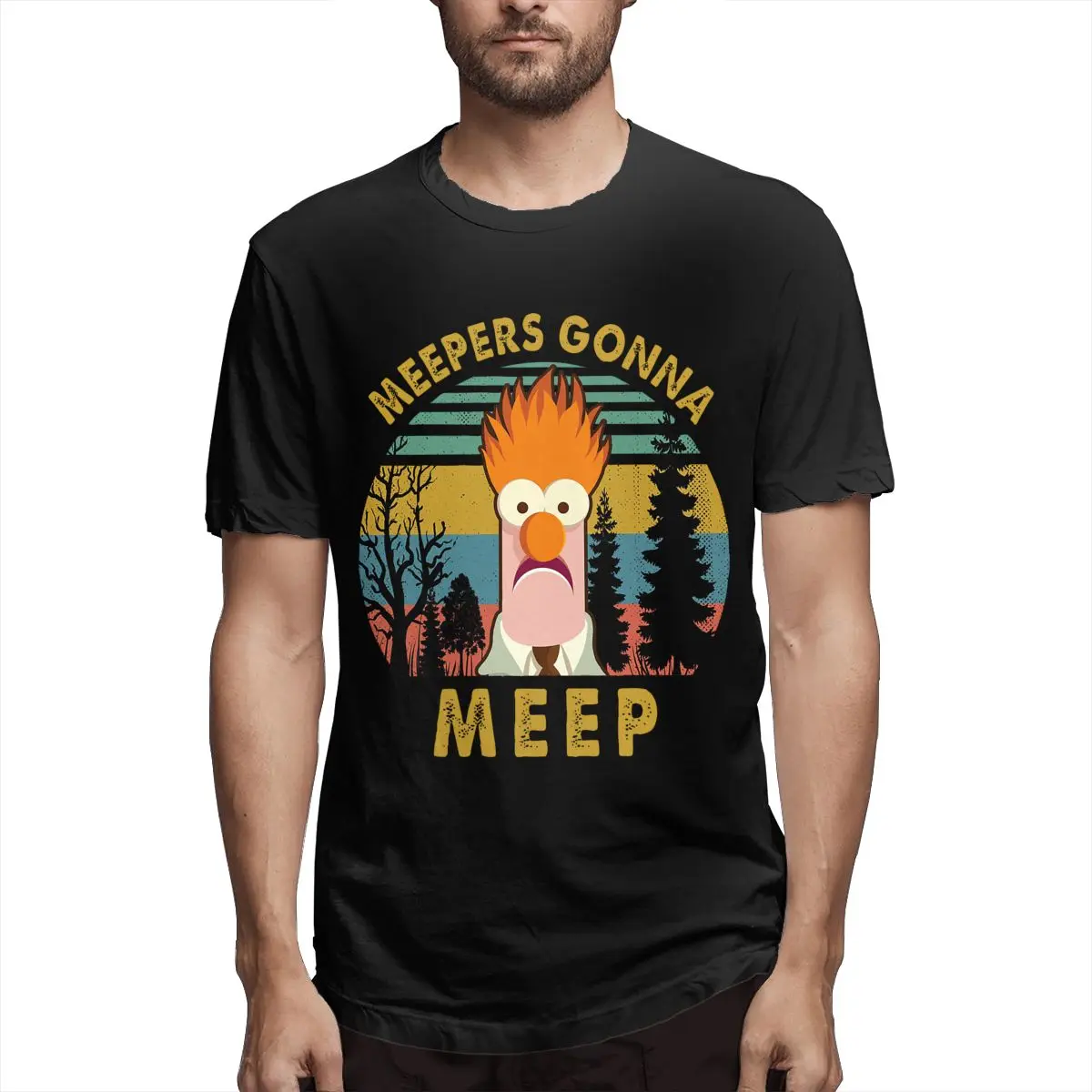 

Muppet Science Beaker Meepers Gonna Meep Classic T Shirt Men Fun Tees Short Sleeve Crewneck T-Shirt 100% Cotton Gift Clothing