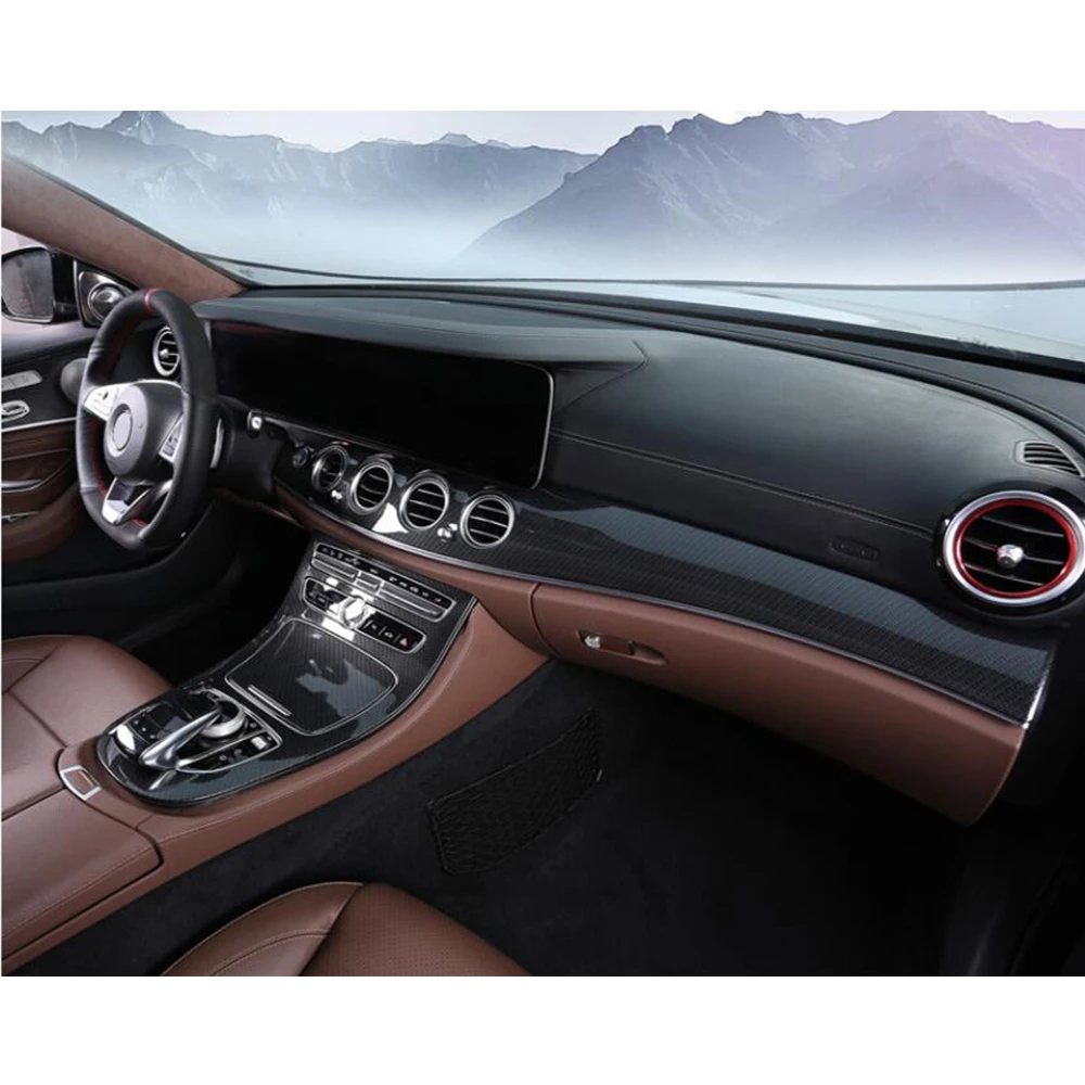 Крышка приборной панели из углеродного волокна для центральной консоли Mercedes Benz E
