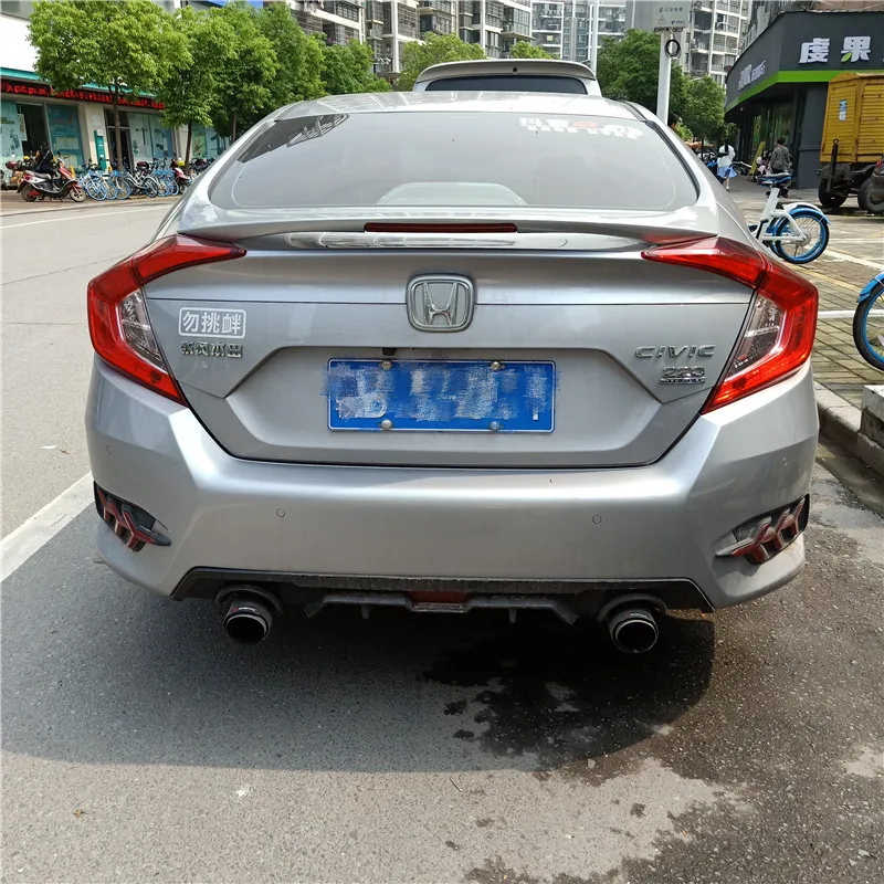 Спойлер для Honda Civic 2016 2017 2018 2019 высокое качество абс материал заднее крыло