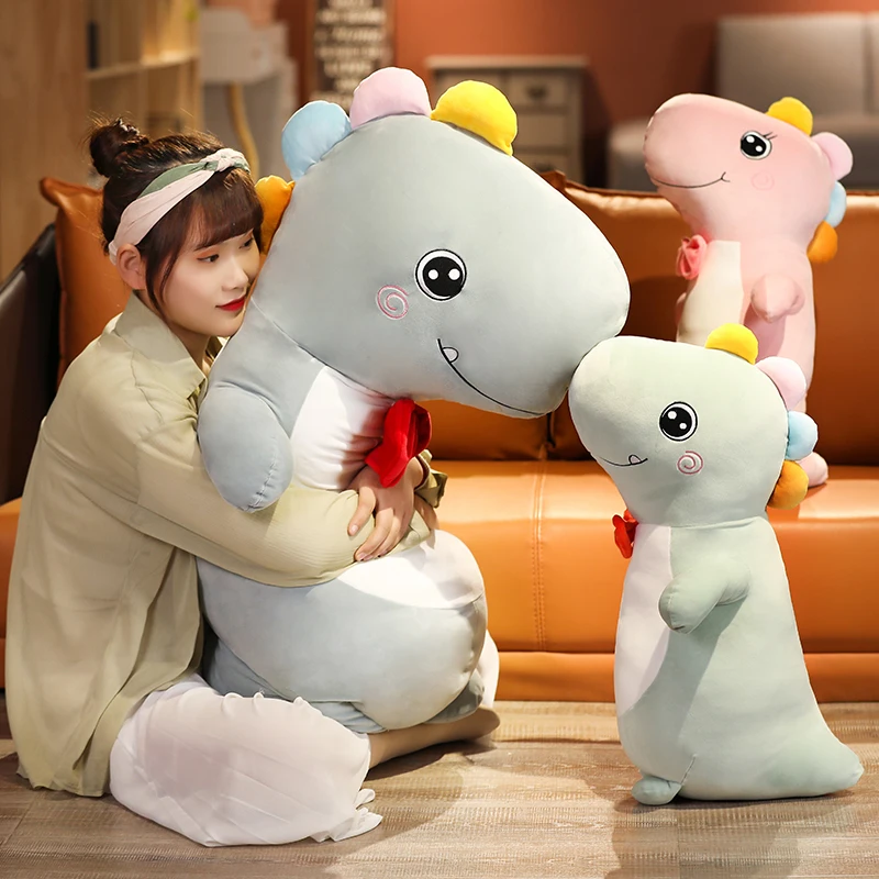 Новинка 60/90 см большой длинный милый динозавр плюшевые игрушки мягкие Мультяшные