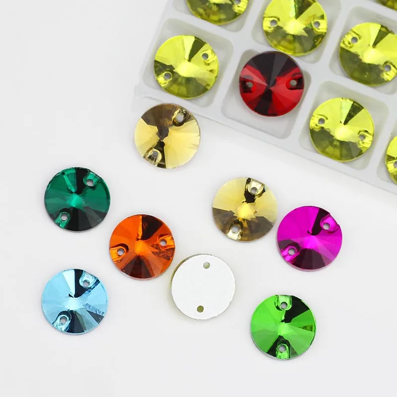 Бусины для одежды сделай сам кристалл двойное стекло ручная работа круглые