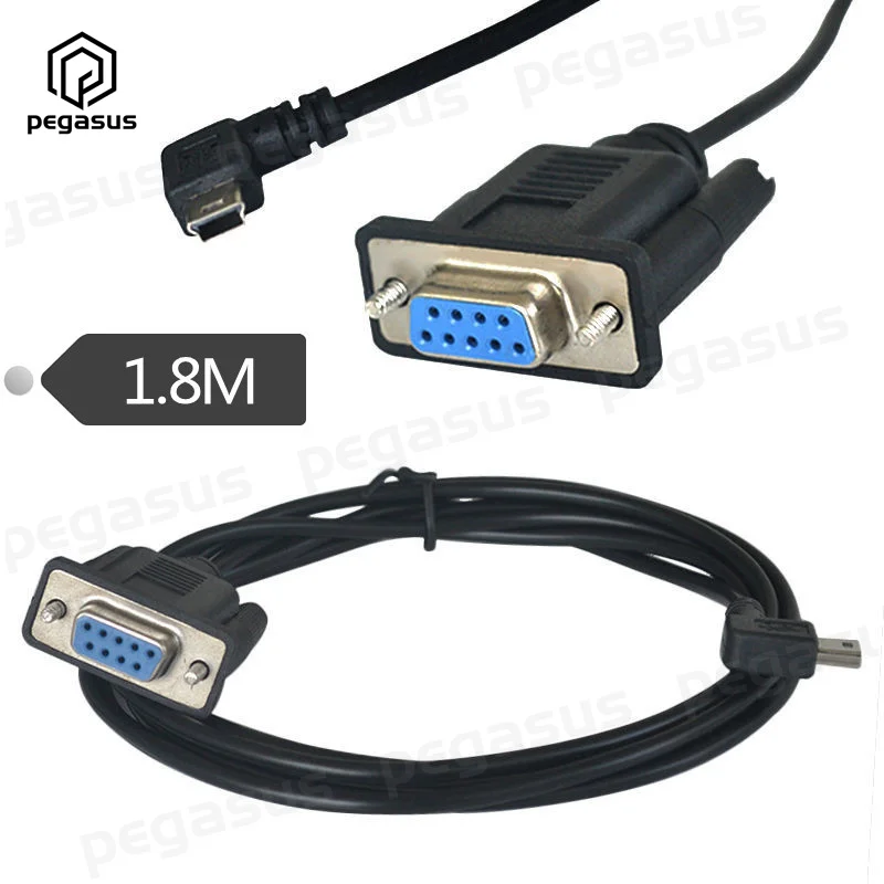 Кабель-переходник 1 8 м 6 футов RS232 DB9 (гнездо) на USB Mini 5 Pin (штекер) | Электроника