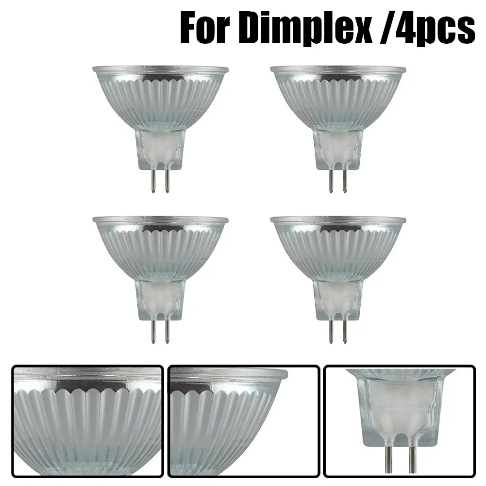 

4pc For Dimplex Optimyst Amber 50w 12v Mr16 Lamp Bulb For Optimyst Fires Lamps For Heating And Warming Fireplaces In Winter