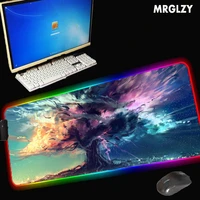 mrglzy anime big mouse pad xxl rgb gaming accessories desk mat led natural rubber non slip waterproof household carpet mat xxl