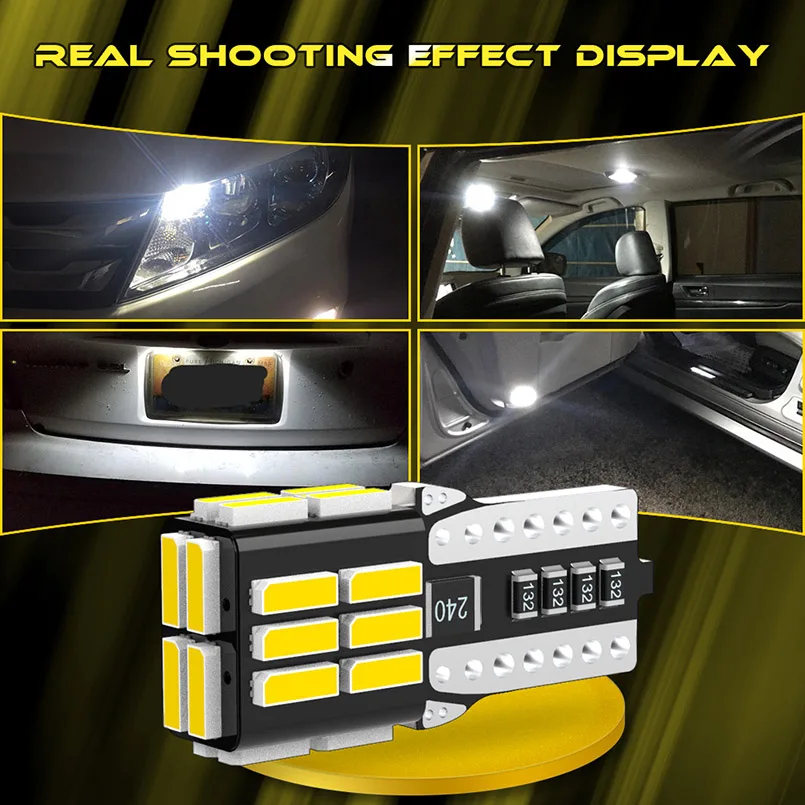 

2Pcs W5W T10 LED Canbus Bulb 24SMD 194 168 LED Car Interior Dome Reading Mirror Trunk Light Auto Lamp Amber Iceblue Red White