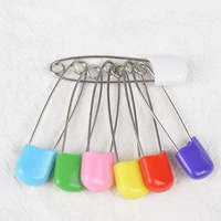 10pcs 55mm safety pins child proof safety pin candy color smile cute baby safe pins plastic head for fabric diapers