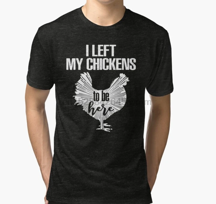 Мужская футболка I Left My Chicken To Be Here Funny Mom (1) Футболка с принтом Футболки|Мужские