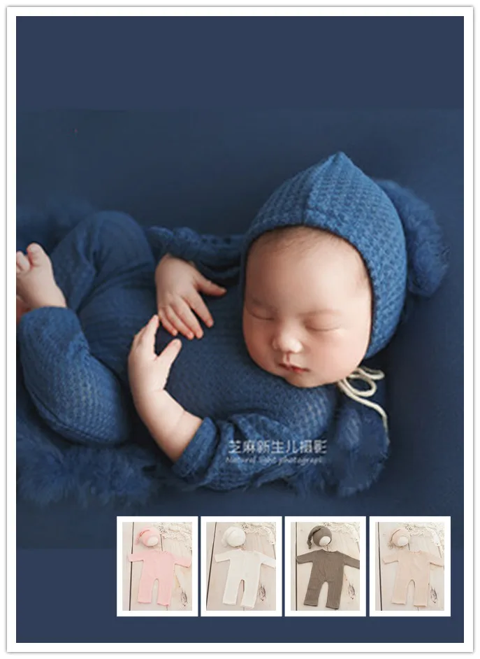 2019 newborn photography props romper+hat kids Wrap set beanie prop shoot for baby boy accessories | Детская одежда и обувь