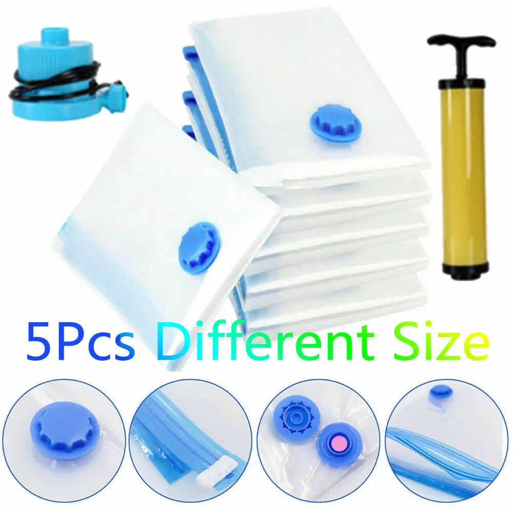 1/3/5 шт. вакуумные пакеты для хранения одежды|Сумки вещей| |