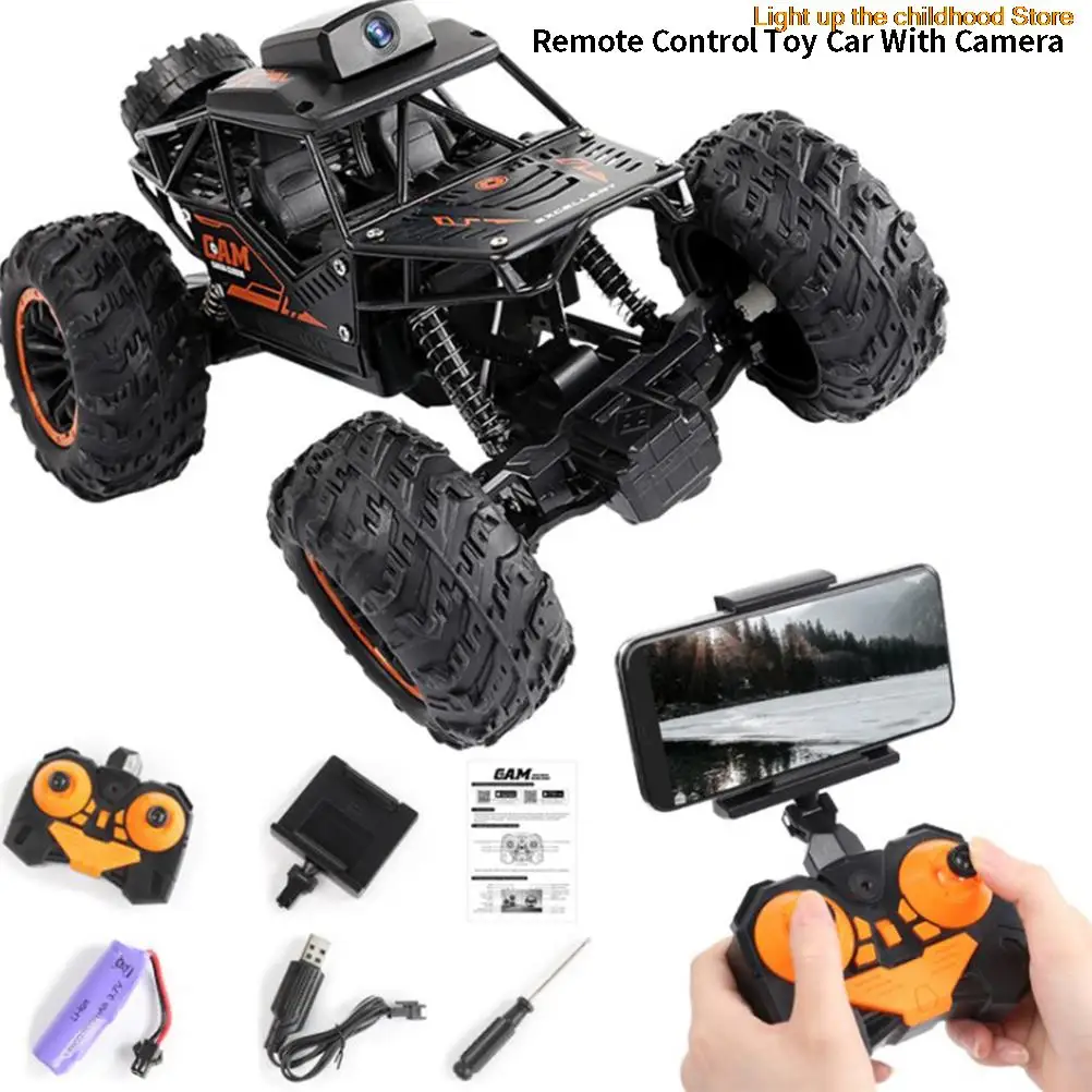 

RC Off-road Remote Control Vehicle Is Equipped With Camera 1:18 Ratio Remote Control Electric Vehicle Truck Children's Toy