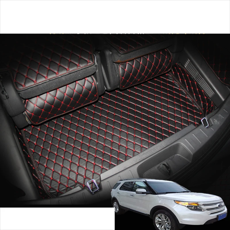 Коврики для багажника автомобиля ford explorer кожаный коврик подкладка груза 2011 2012 2013