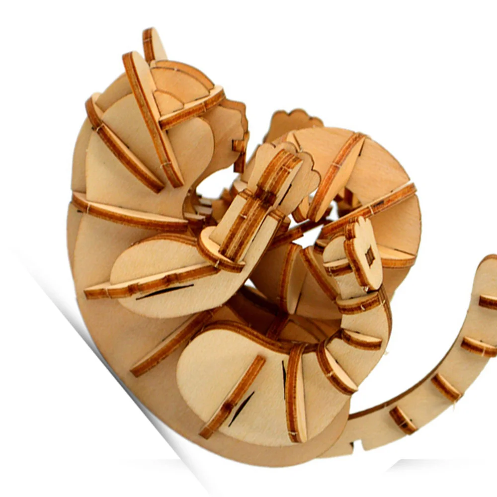 

Wooden Puzzle Plaything 3D Puzzle DIY Craft Puzzle Jigsaw Puzzle Model for Kids Children (Rabbit)