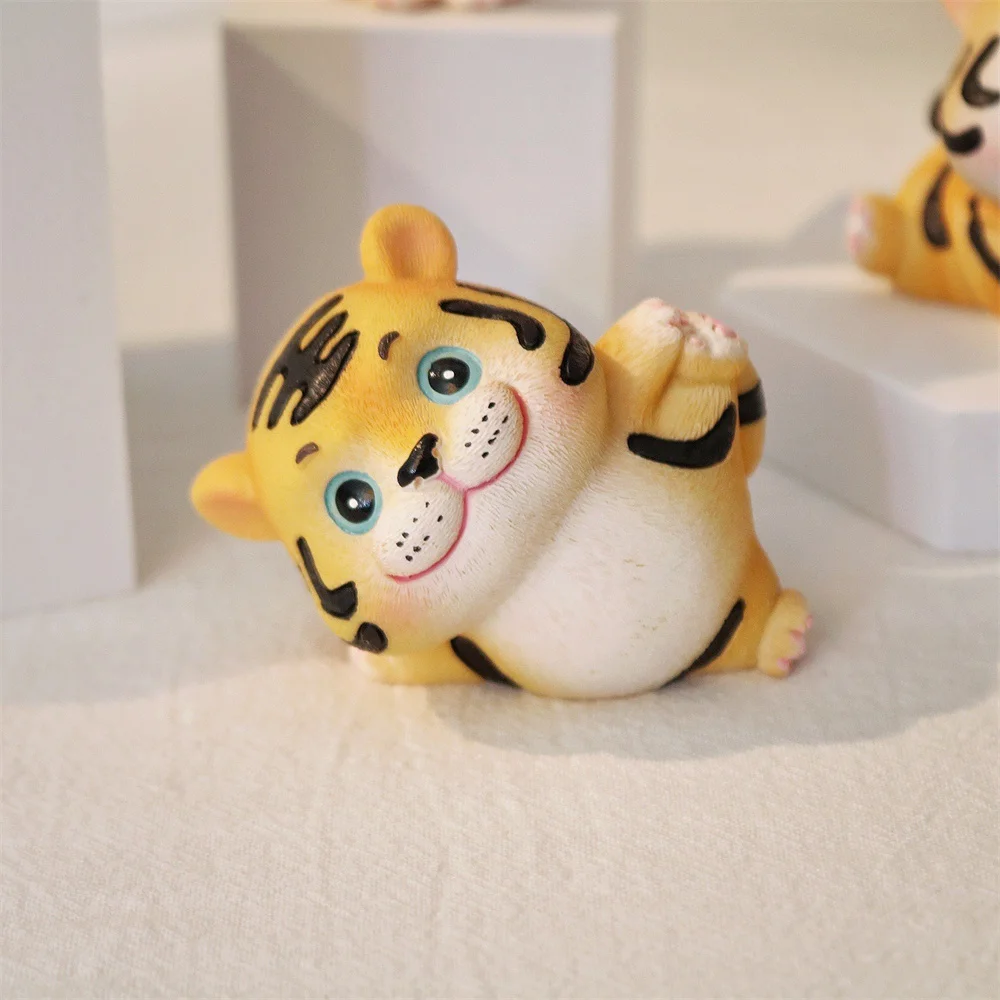 Cute Zodiac Tiger Animal Figurine Auto Car Interior Decoration Ornament Accessories Home Decor Living Room Birthday Gifts | Автомобили и