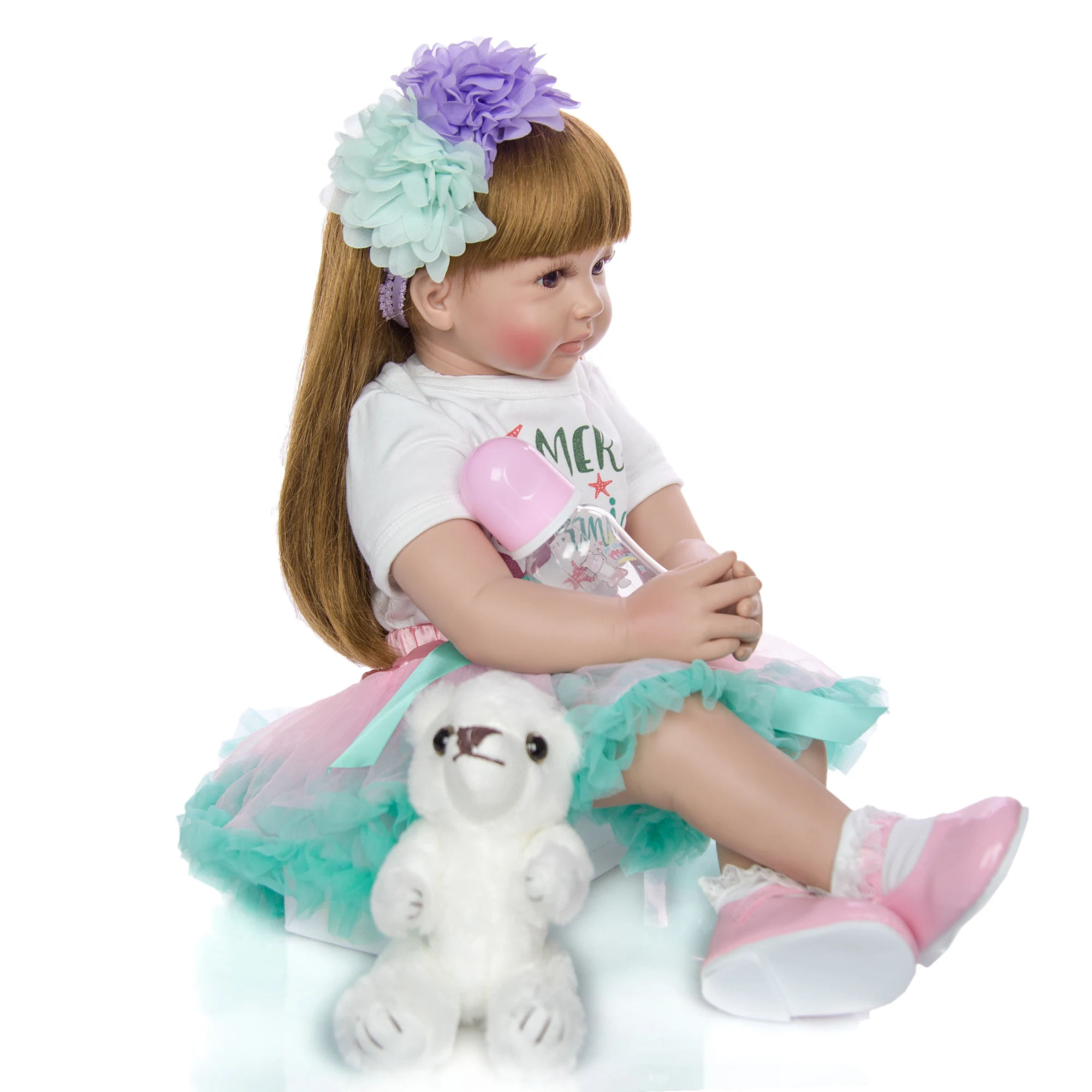 KEIUMI, новинка, детские куклы-Реборн, 24 дюйма, 60 см, Reborn Boneca, красивая девочка, длинные волосы, игрушка, сделай сам, для девочки, на день рождения, сюрприз