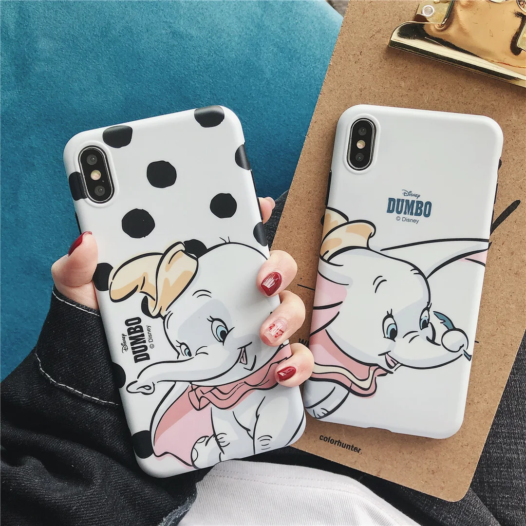 Милый простой мультфильм волна точка Dumbo IMD для iphone 6 6S 7 7plus 8 8Plus iphone X XR MAX чехол для телефона