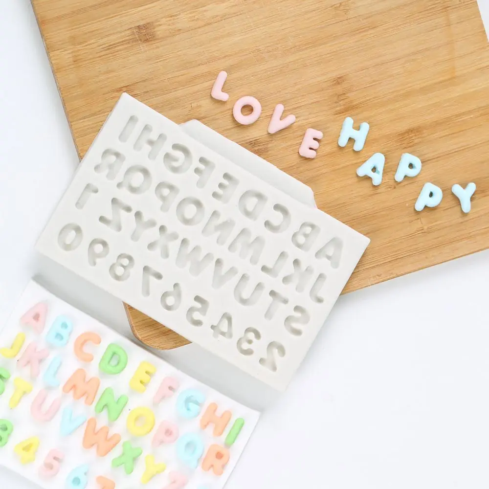Алфавит с буквами и цифрами силиконовая форма для торта выпечки шоколадные