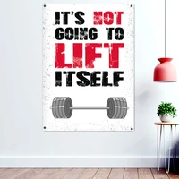 its not going to life itself gym workout inspirational poster wallpaper yoga fitness sports banner flag hanging paintings