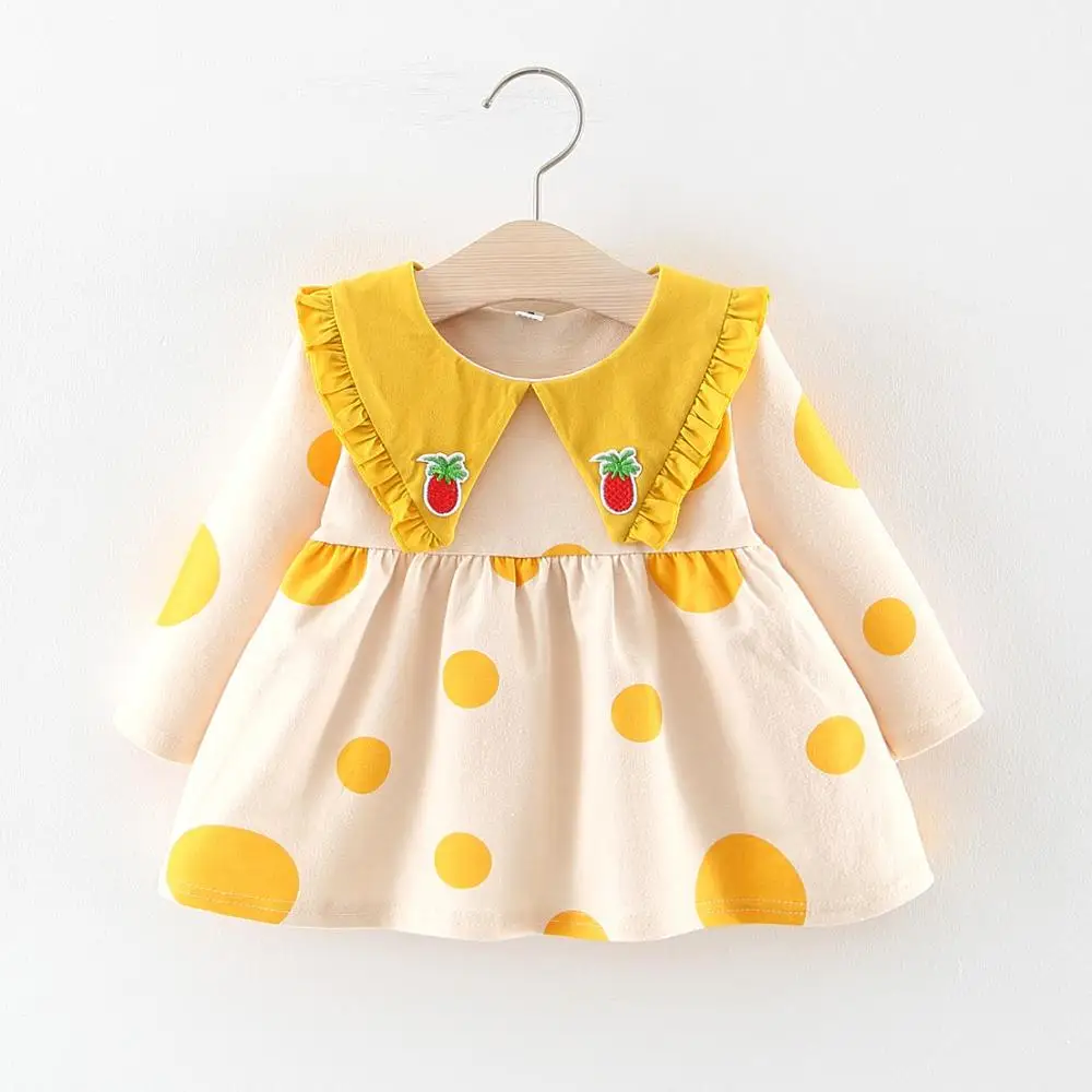 Новая весенне-осенняя рубашка для девочек детское платье принцессы с длинными