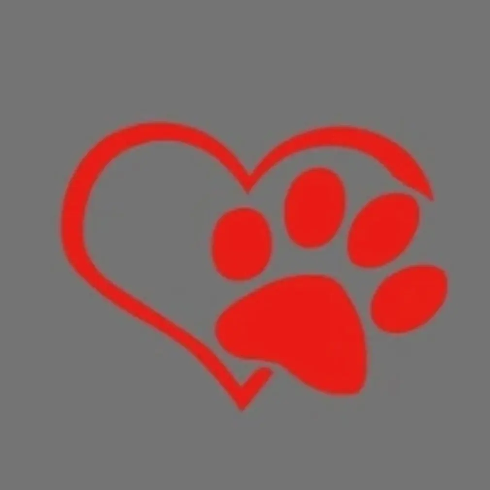 Новая собака в форме сердца шаблон лапы автомобиля стикер следа светоотражающий