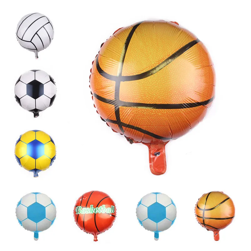 

10PCS 18inch Football Foil Balloon Soccer Baseball Basketball Balloons Football Theme Party Baby Shower Helium Balloons