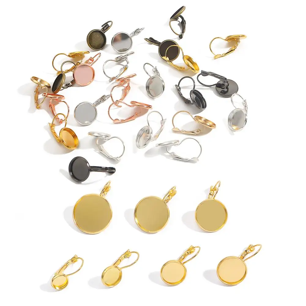 10 шт./пакет держатель для французских серег рычаг кабошон серьга с пустым