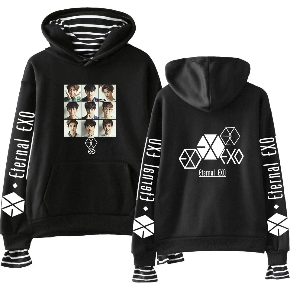 EXO PLANET#5 толстовки KPOP хлопковые водолазки негабаритный свитер с капюшоном для женщин EXO PLANET#5 толстовки moletom плюс размер