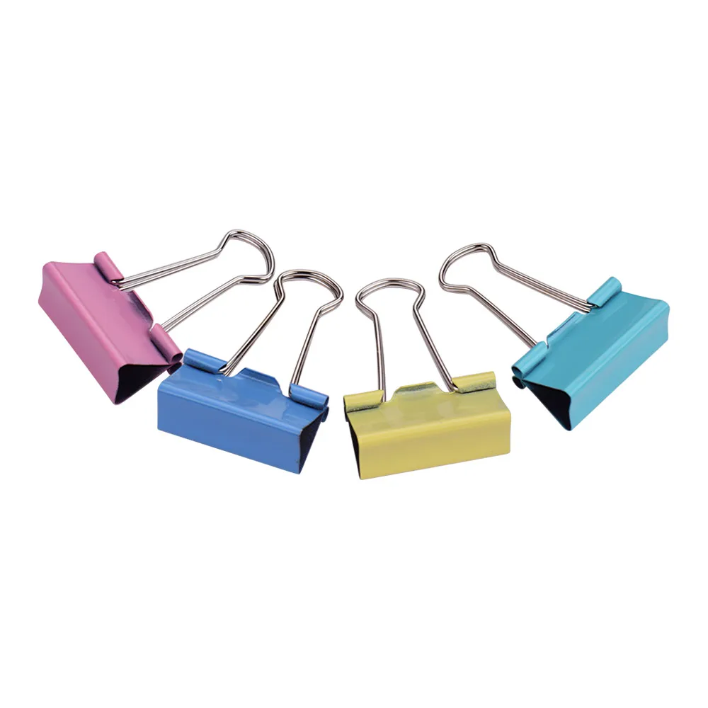 60 pcs/40 pcs Binder Clips Paper Clamps Back Clip Metal Folds with Box for Office School Supplies |