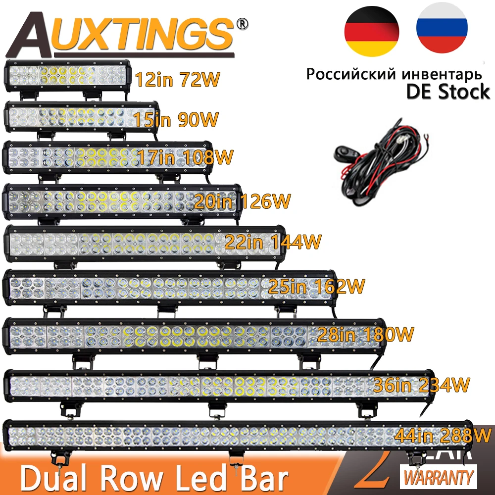 Светодиодная панель для автомобилей Auxtings осветительный прибор длиной 12-44 дюйма 20