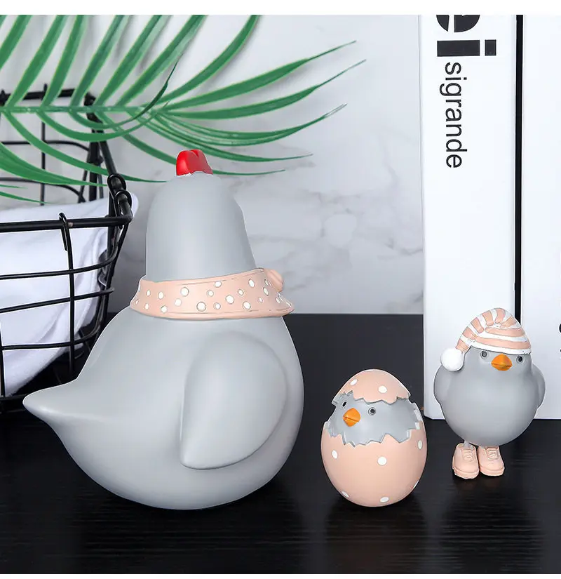 Crafts Ceramic Bird Art Decoration Bedroom Table Chicken Model Photography Mold | Дом и сад