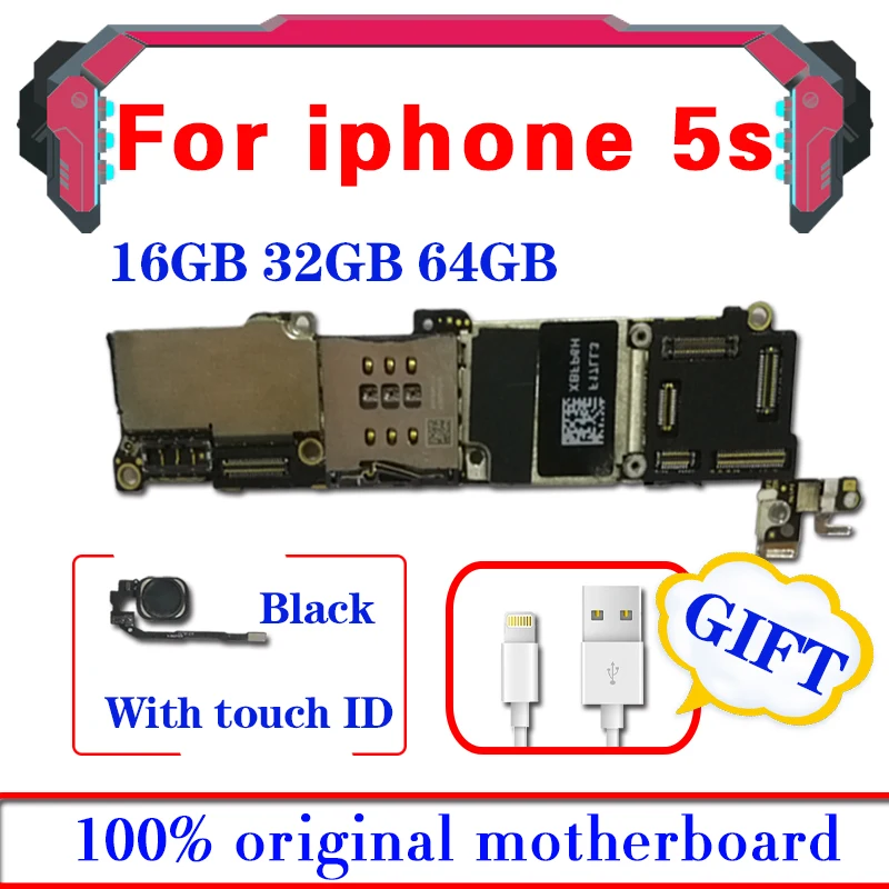 16 Гб/32 ГБ/64 ГБ для iphone 5s материнская плата без/с Touch ID 100% оригинальная