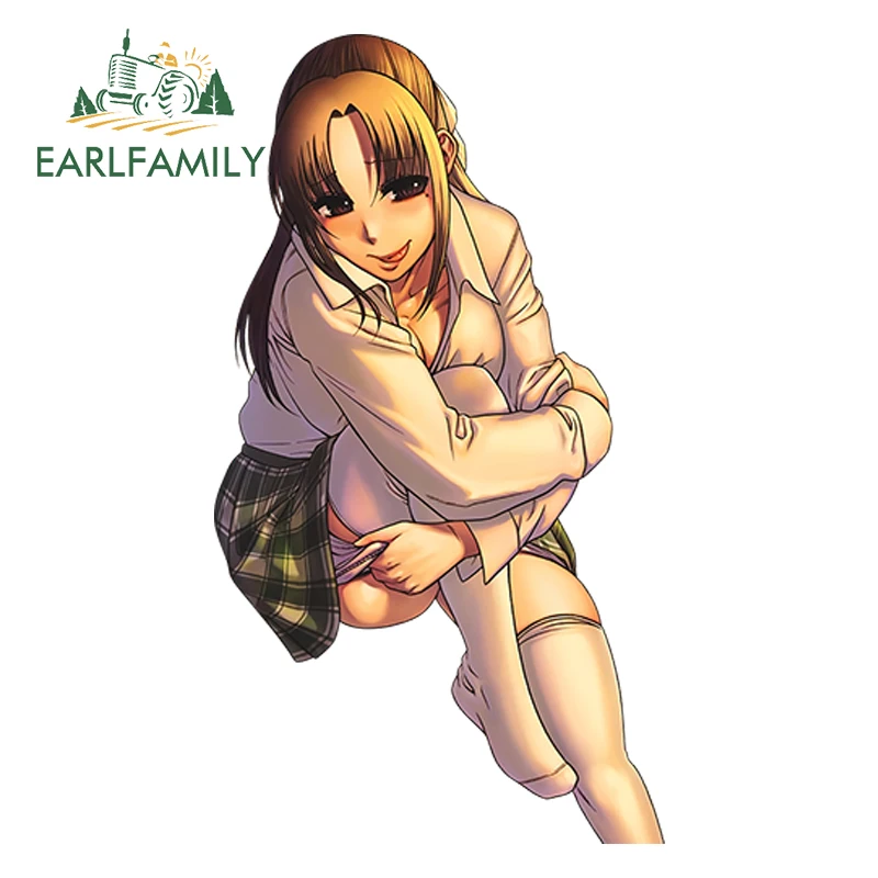 EARLFAMILY, мультяшная красота, авто стиль, сексуальная девушка, аниме, автомобильная Наклейка на окно, бампер, мотоцикл, наклейка, водонепроницаемая, автомобильная наклейка - Название цвета: Style L