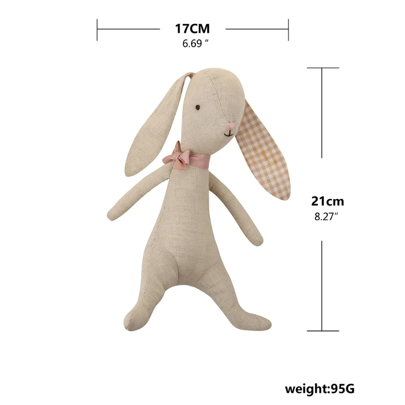 

Baby Rabbit Stuffed Dolls Cute Animals Plush Toy Appease Toy Infant Soft Educational Toy Baby Photo Prop Easter Gift