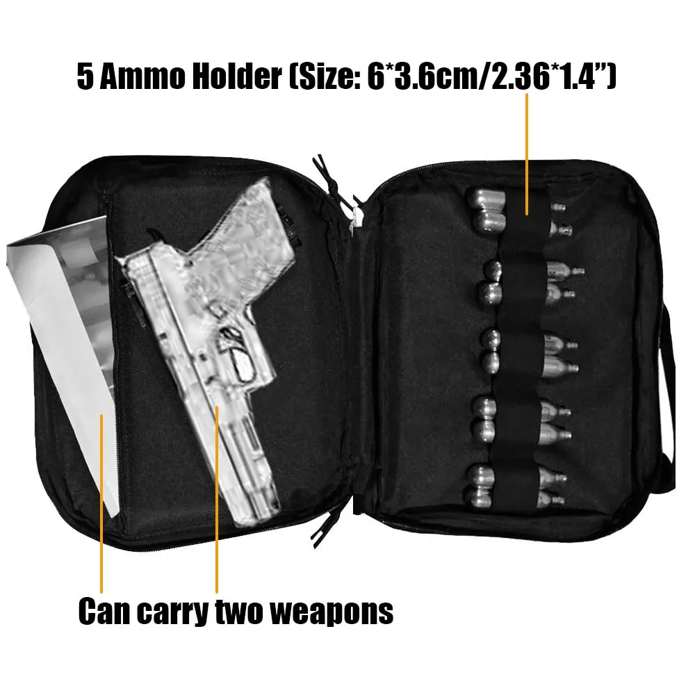 1" тактический нейлон пистолет Carry Bag Портативный Военное Дело пистолет чехол мягкий прочный Пистолет Журнал Чехол