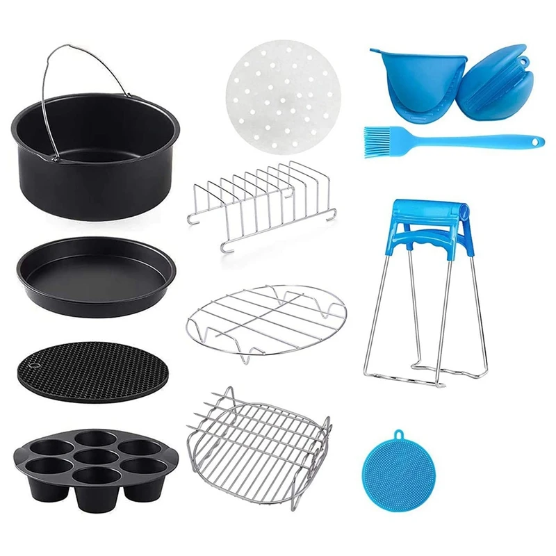 8 Inch Air Fryer Accessories for Tower, Phillips, Gowise Airfryer Fit All Deep Fryer Accessories XXL 4.8-5.9 QT