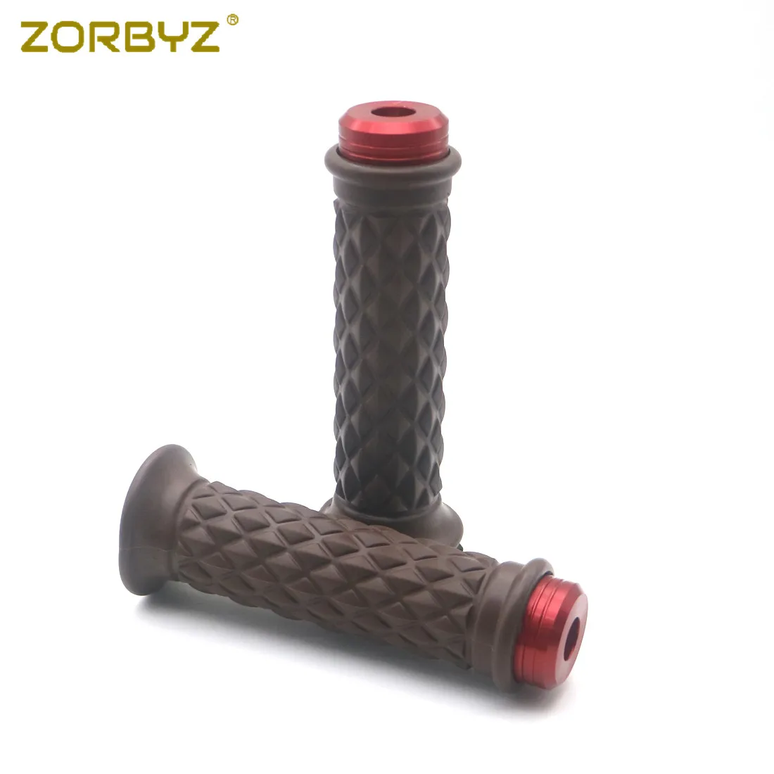 ZORBYZ 7/8 дюйма 22 мм Ретро коричневый резиновый Алмазный Руль рукоятки с