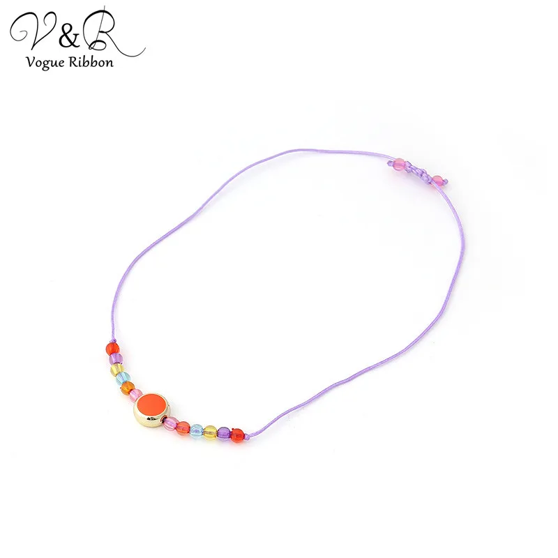 Vogue Ribbon Diy Handmade Jewelry Making Bead Charms Pendants Beaded Cord Bracelet Set Components Fashion Accessories Gifts | Украшения и