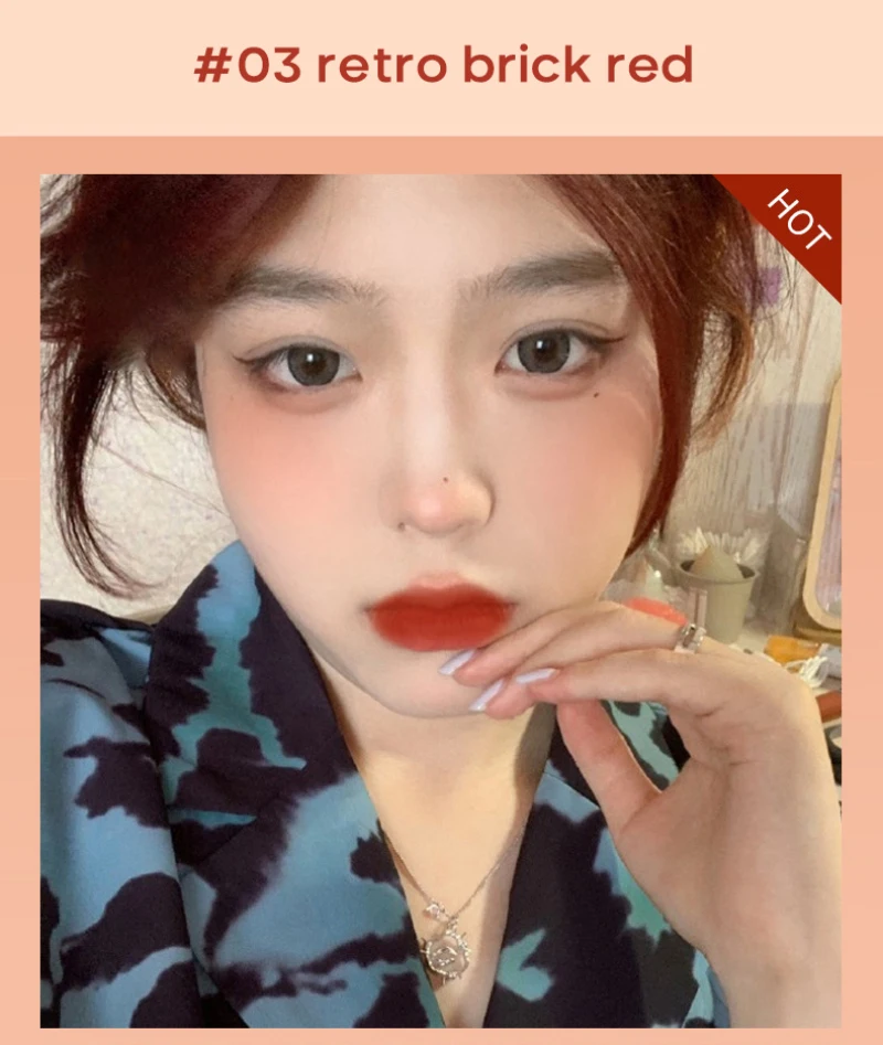 6 цветов Шелковый отделка губная помада Винтаж цвета губ Увлажняющая элегантные