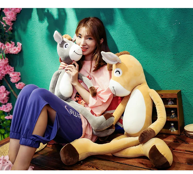 Длинная пуховая хлопковая озорная кукла Ослик плюшевые мягкие детские игрушки с