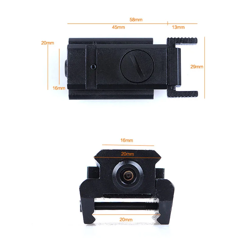 

Old Type Tactical Laser Pointer Red Dot Sight for Glock 17 18 19 Sig Sauer Red Laser Railscope Fit 20mm Rail Hunting Accessories